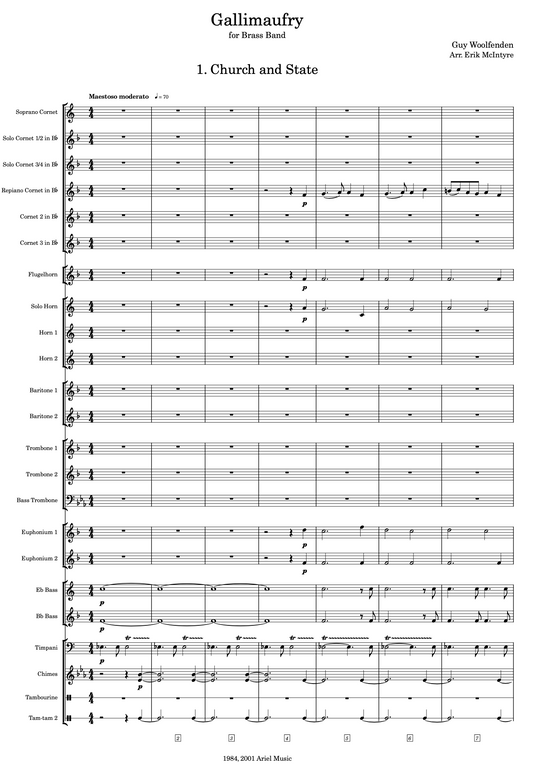 Woolfenden: Gallimaufry - Banda de música