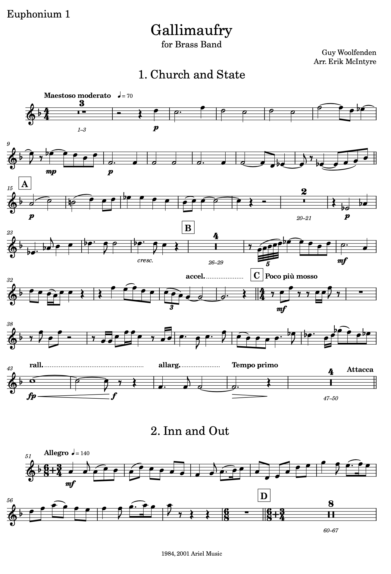 Woolfenden: Gallimaufry - Banda de música